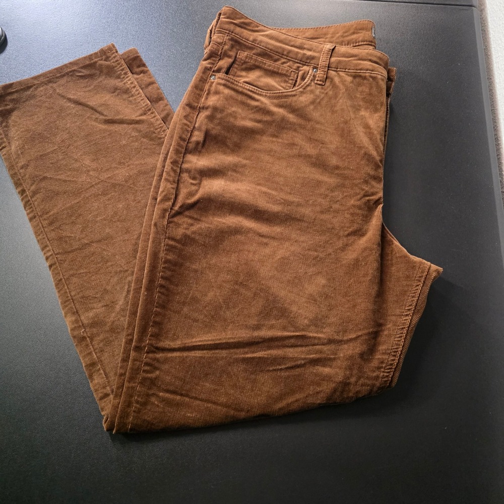 Kut from the Kloth Rachael Fab Ab Mom Jean Brown Corduroy High Rise Size 18